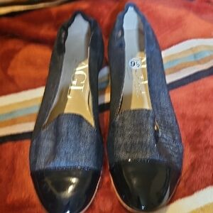 AGL Women's Blue Denim Flats